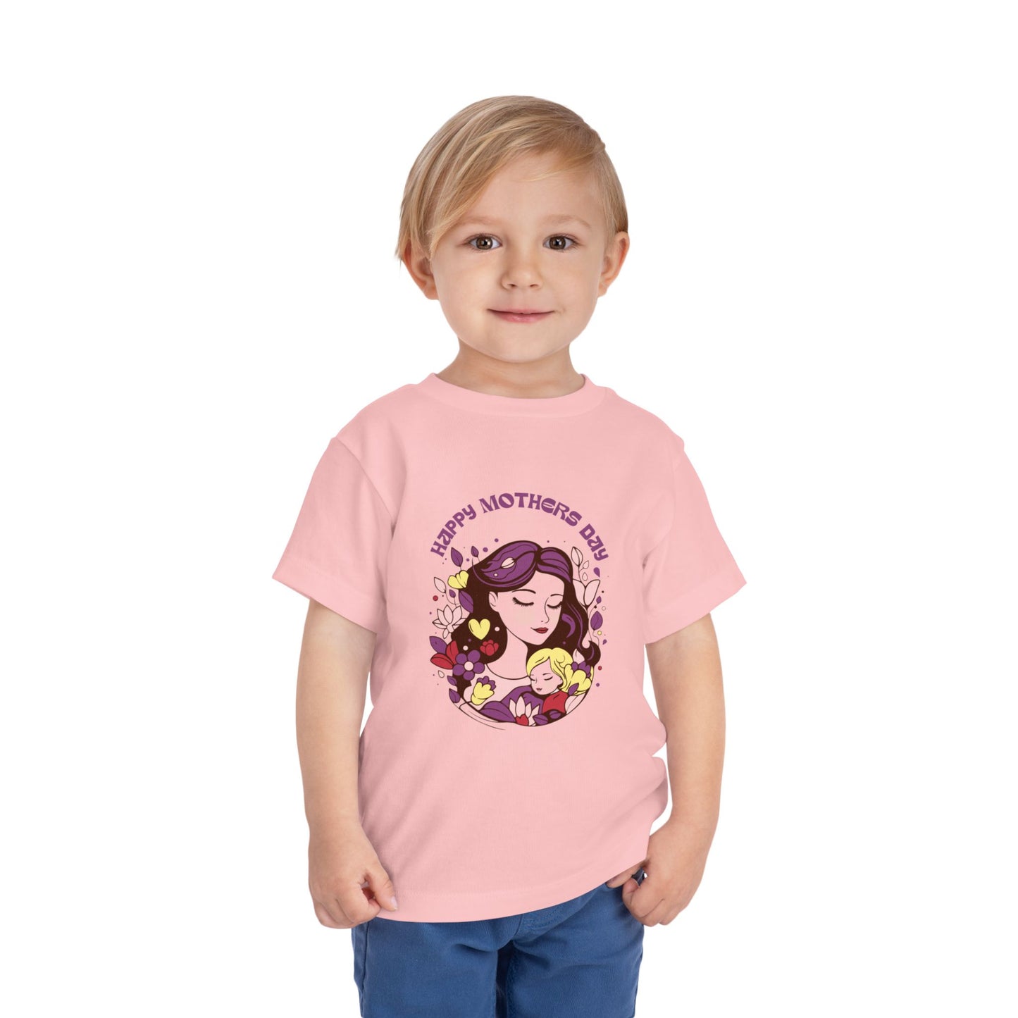Cute Toddler Tee - "Happy Mother's Day" Floral Design.