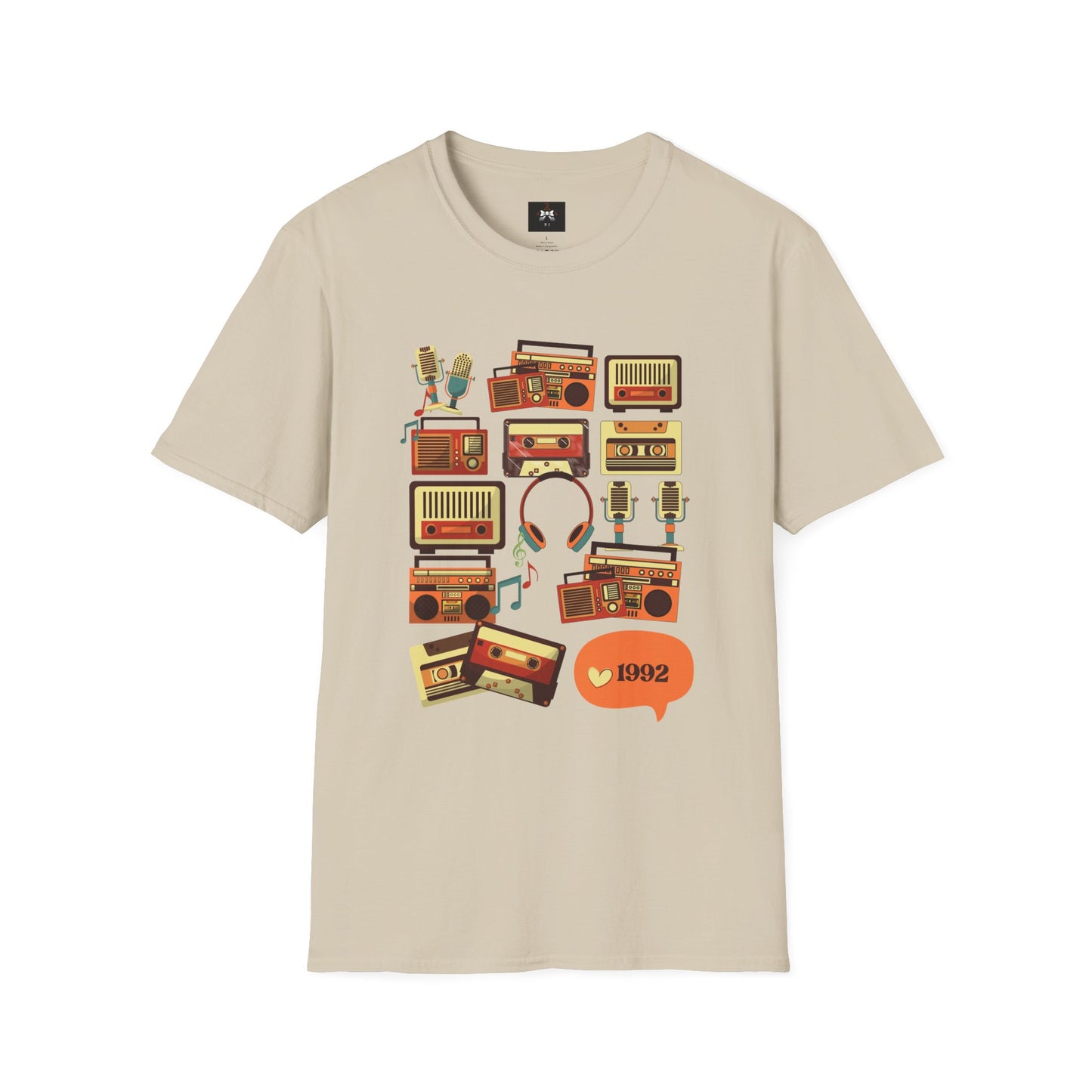 Retro Music Vibes Unisex Softstyle T-Shirt - 1992 Design