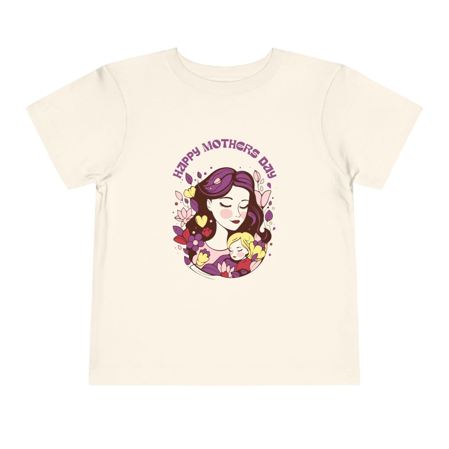 Cute Toddler Tee - "Happy Mother's Day" Floral Design.