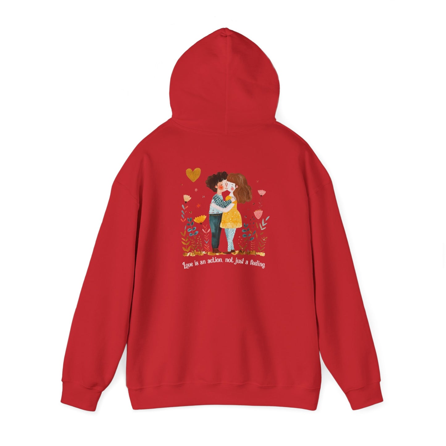 Romantic Couple Hoodie - Love is an Action Design