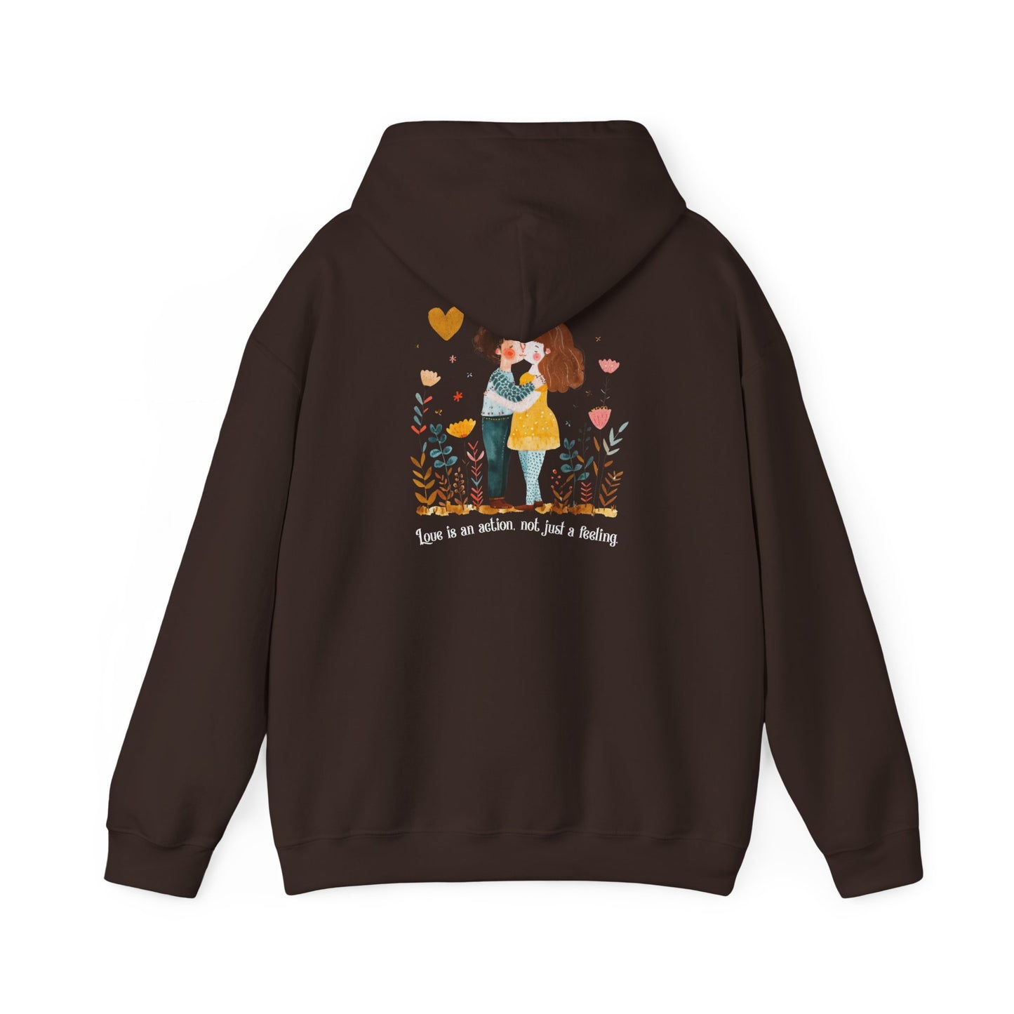 Romantic Couple Hoodie - Love is an Action Design