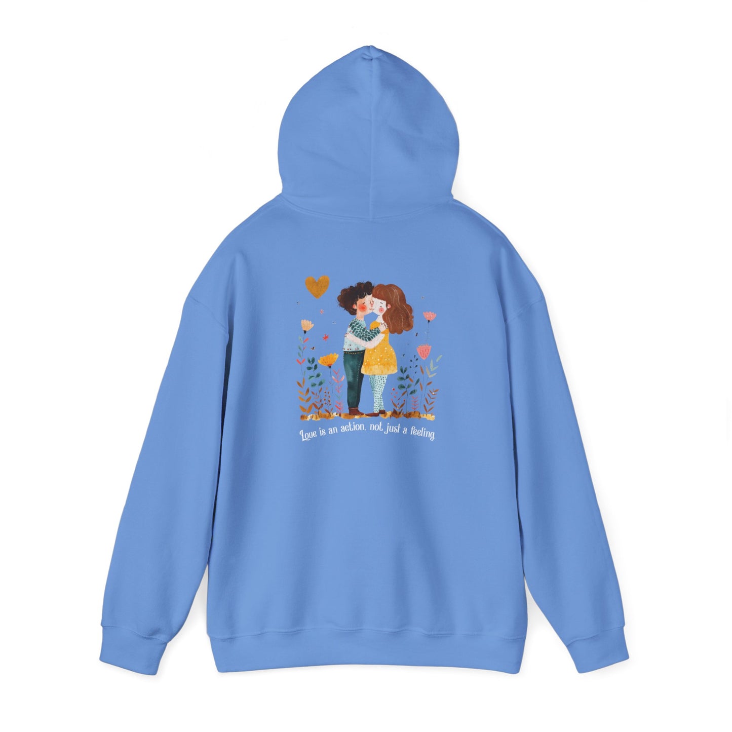 Romantic Couple Hoodie - Love is an Action Design