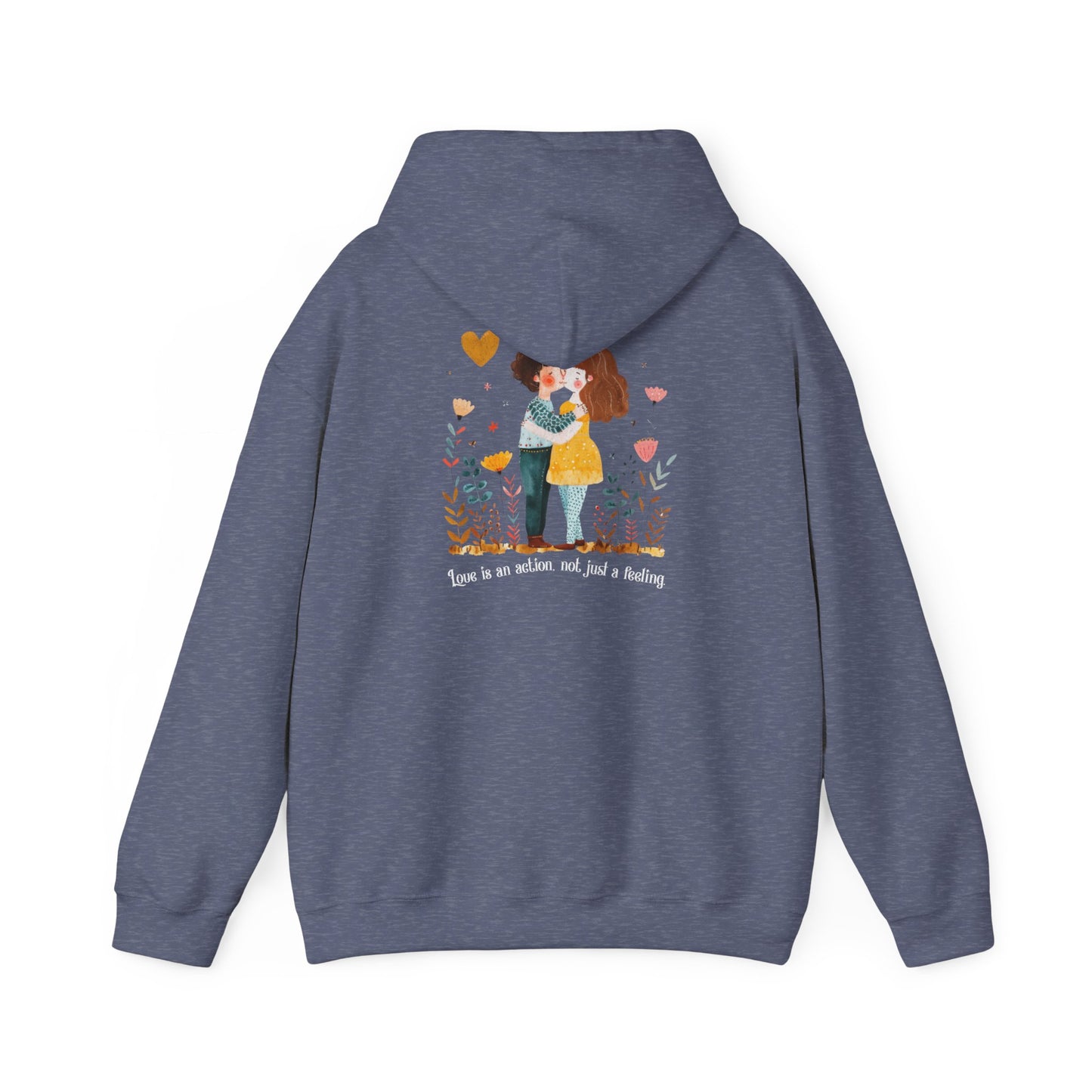 Romantic Couple Hoodie - Love is an Action Design