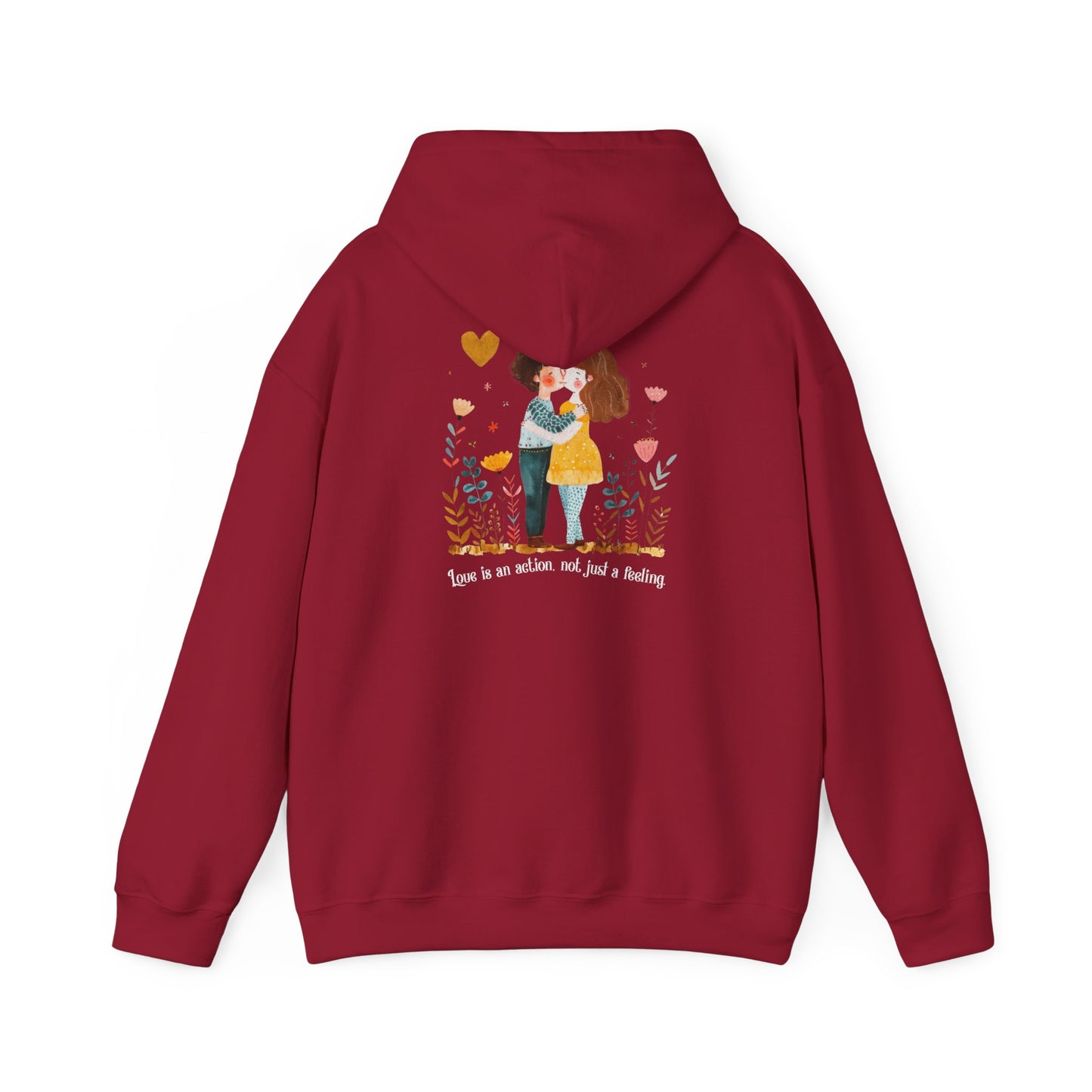 Romantic Couple Hoodie - Love is an Action Design