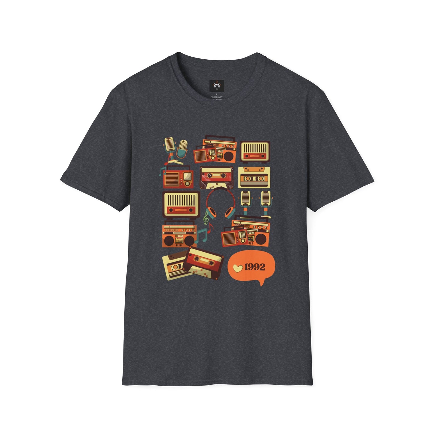 Retro Music Vibes Unisex Softstyle T-Shirt - 1992 Design