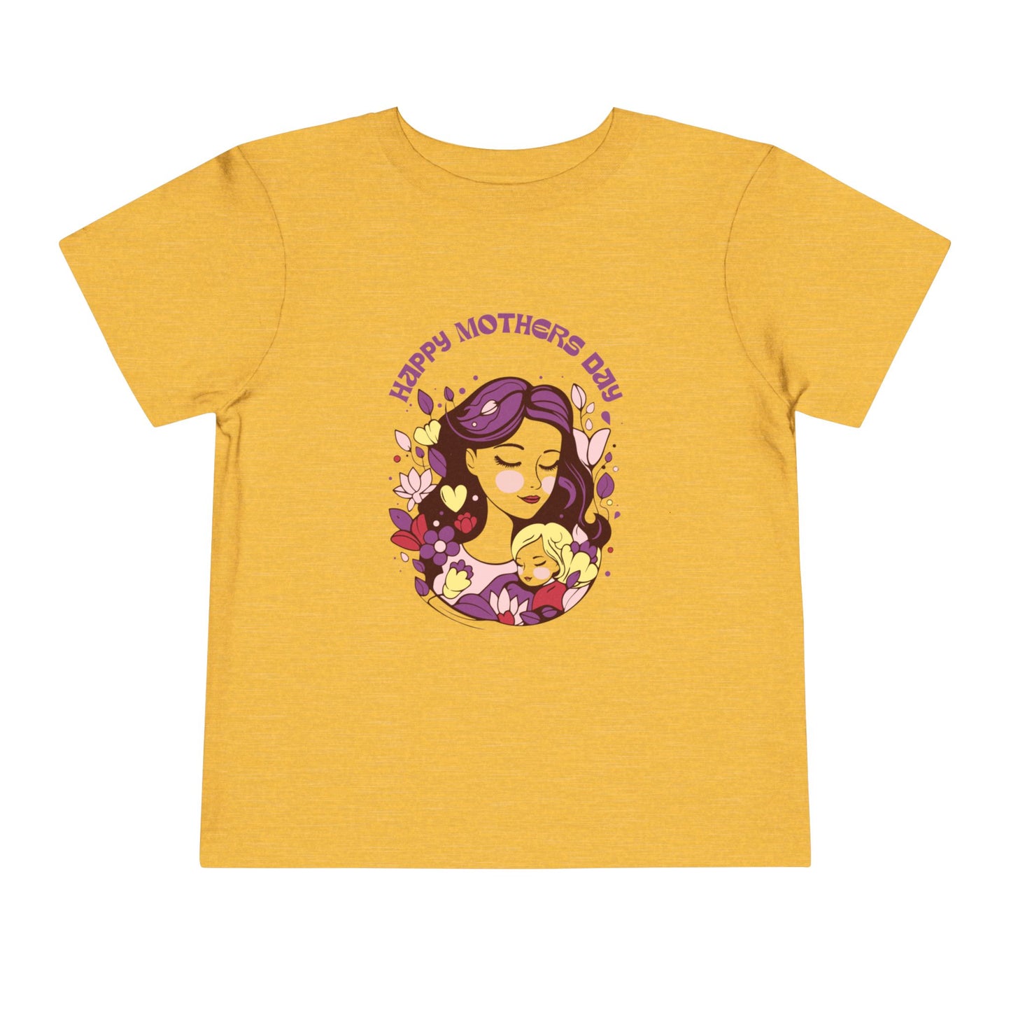 Cute Toddler Tee - "Happy Mother's Day" Floral Design.