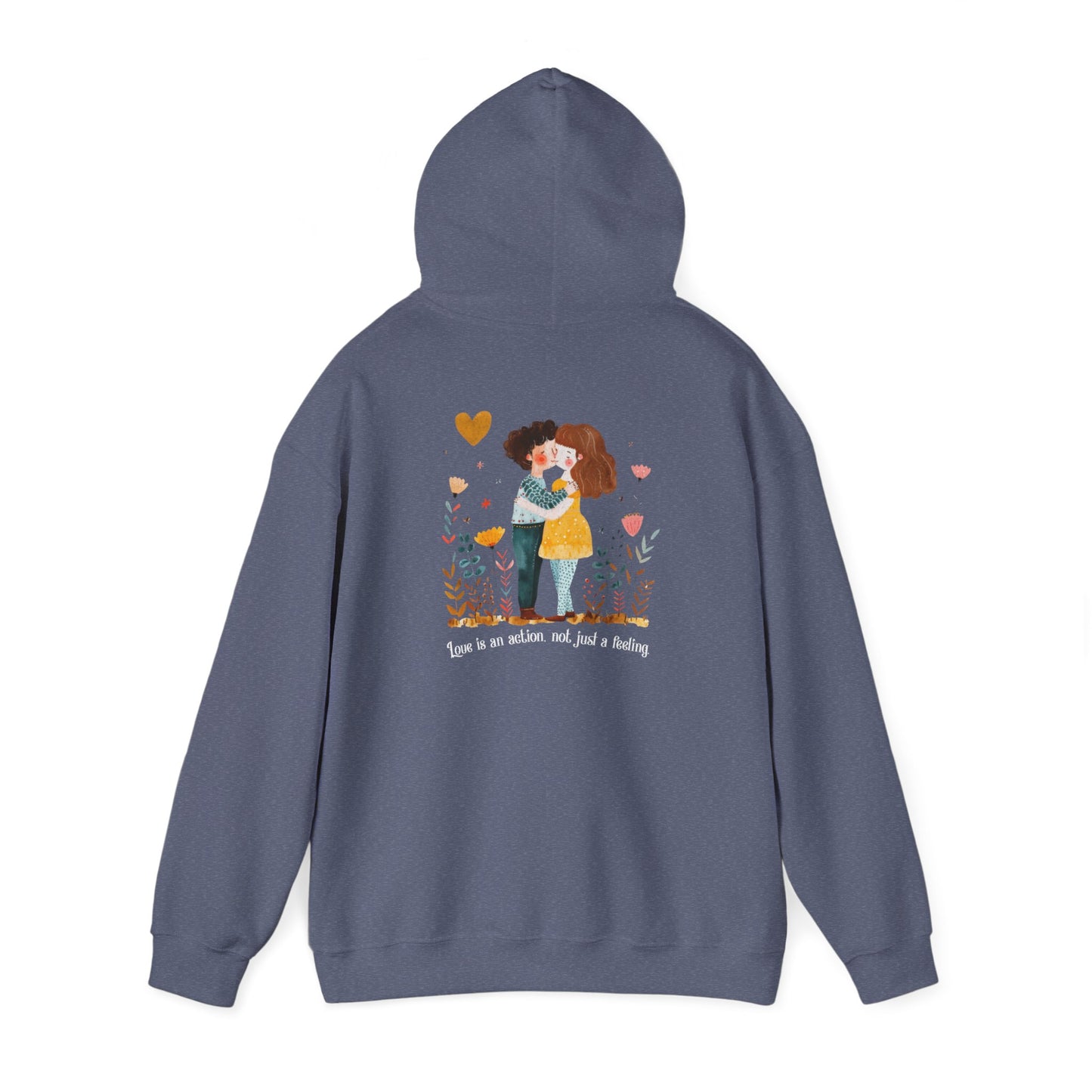 Romantic Couple Hoodie - Love is an Action Design
