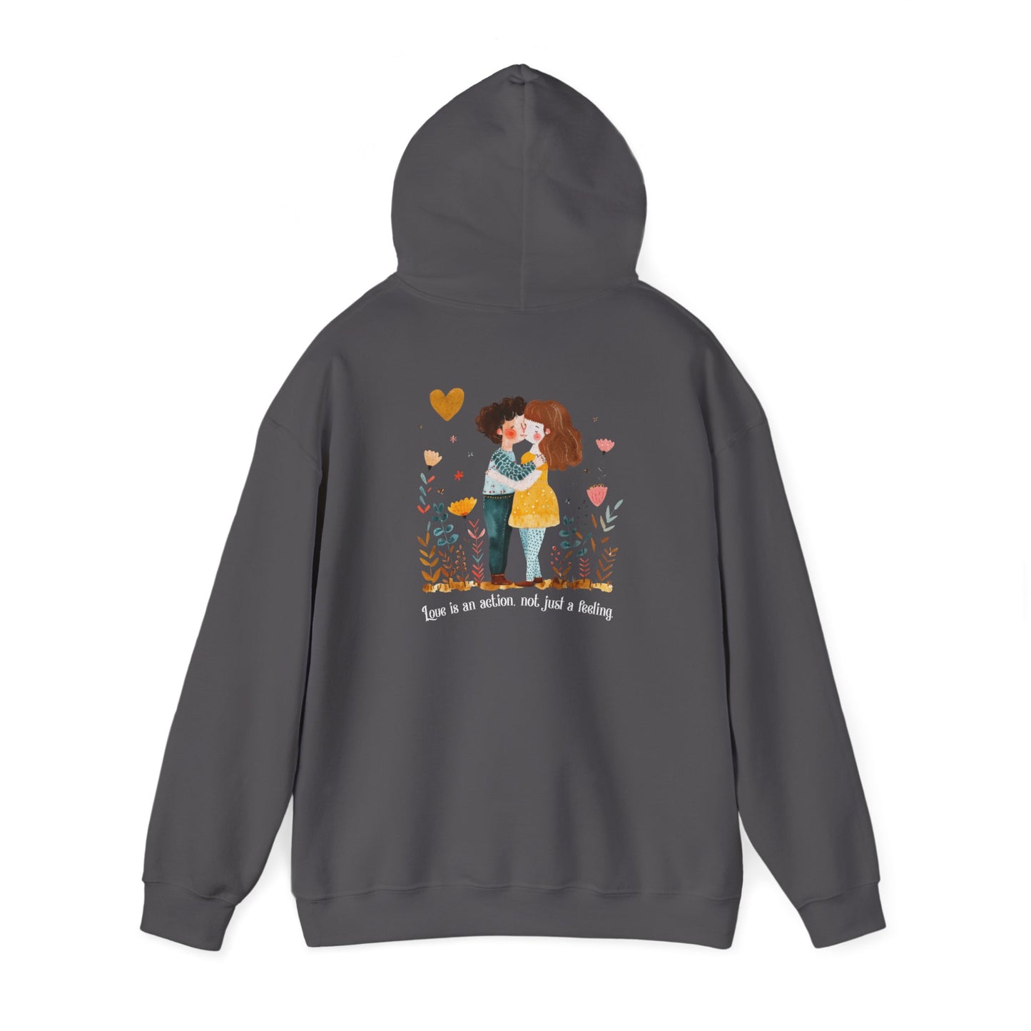 Romantic Couple Hoodie - Love is an Action Design