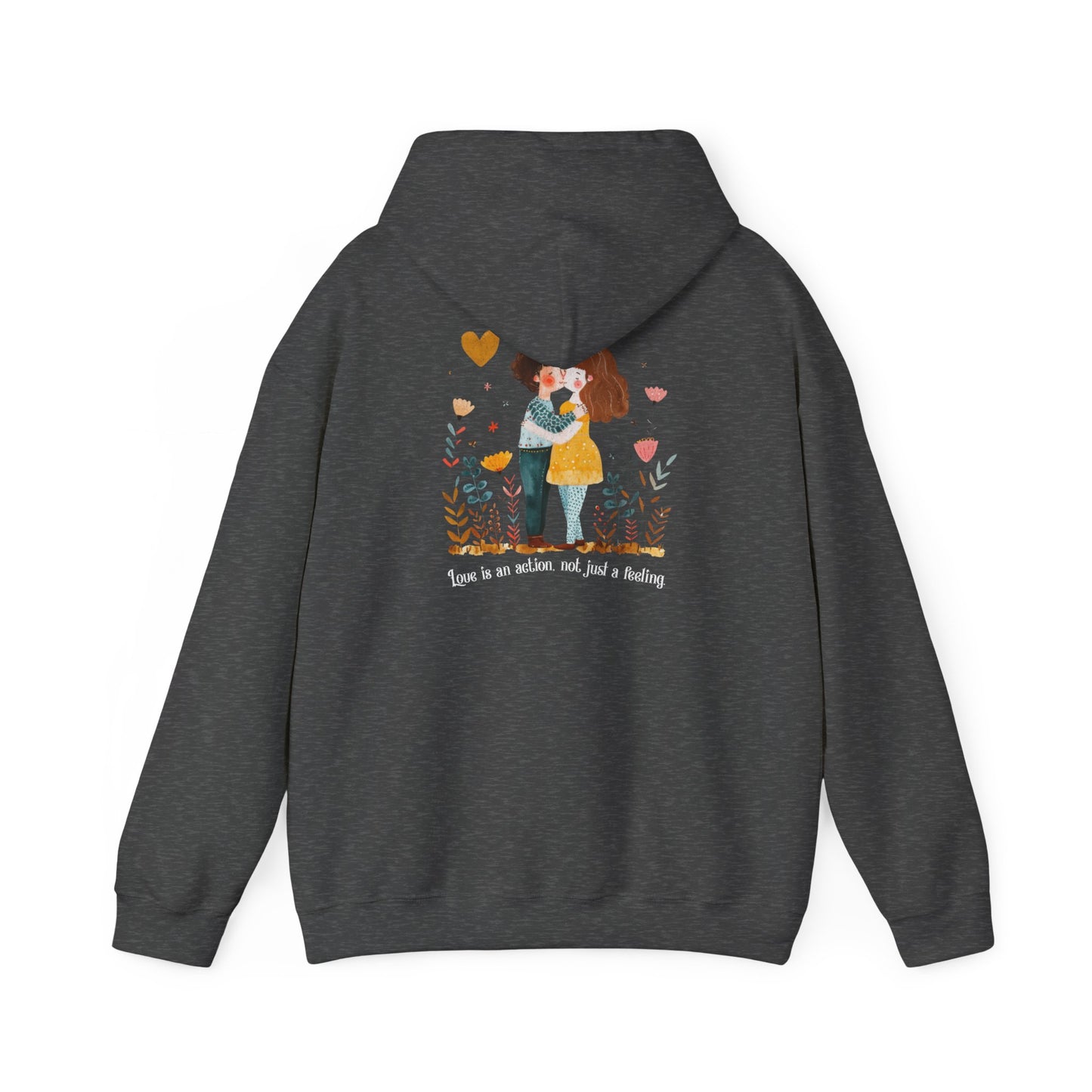 Romantic Couple Hoodie - Love is an Action Design