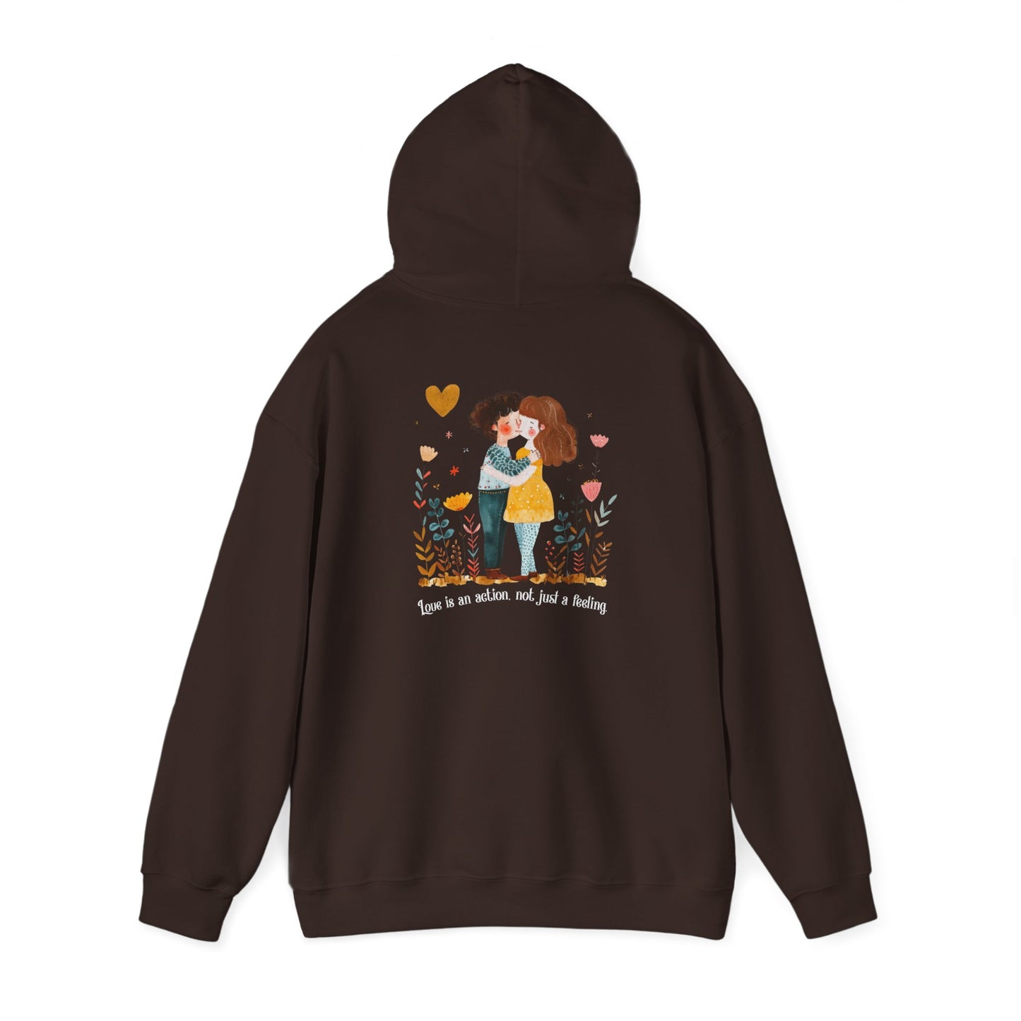 Romantic Couple Hoodie - Love is an Action Design