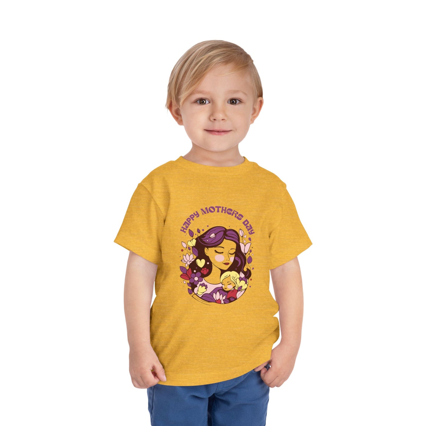 Cute Toddler Tee - "Happy Mother's Day" Floral Design.