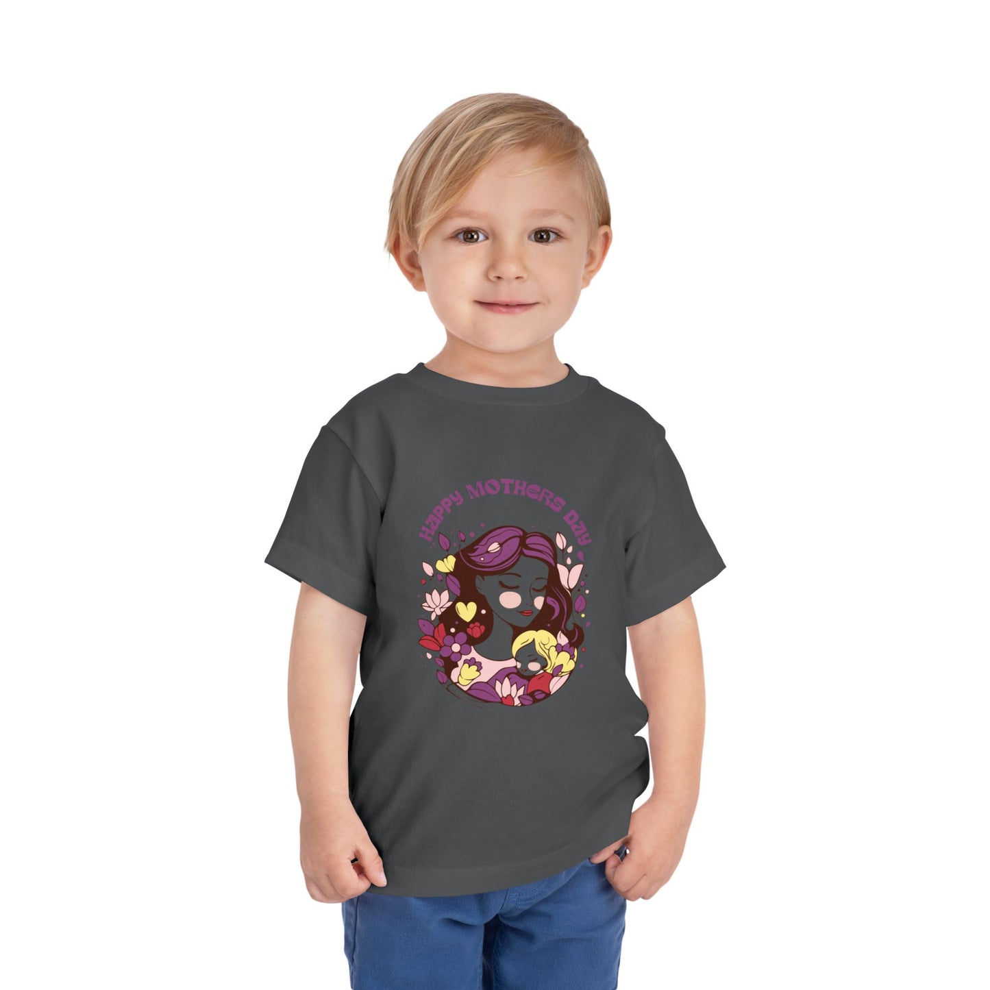 Cute Toddler Tee - "Happy Mother's Day" Floral Design.