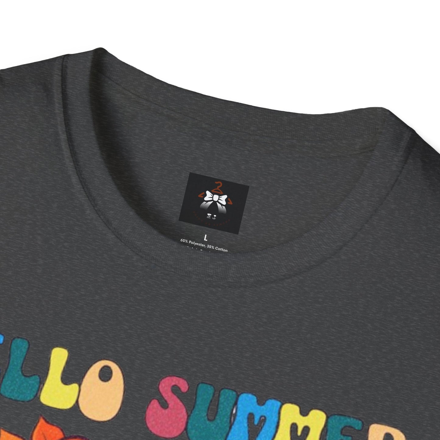 Hello Summer Break Tropical T-Shirt | Unisex Softstyle Tee for Summer Vibes