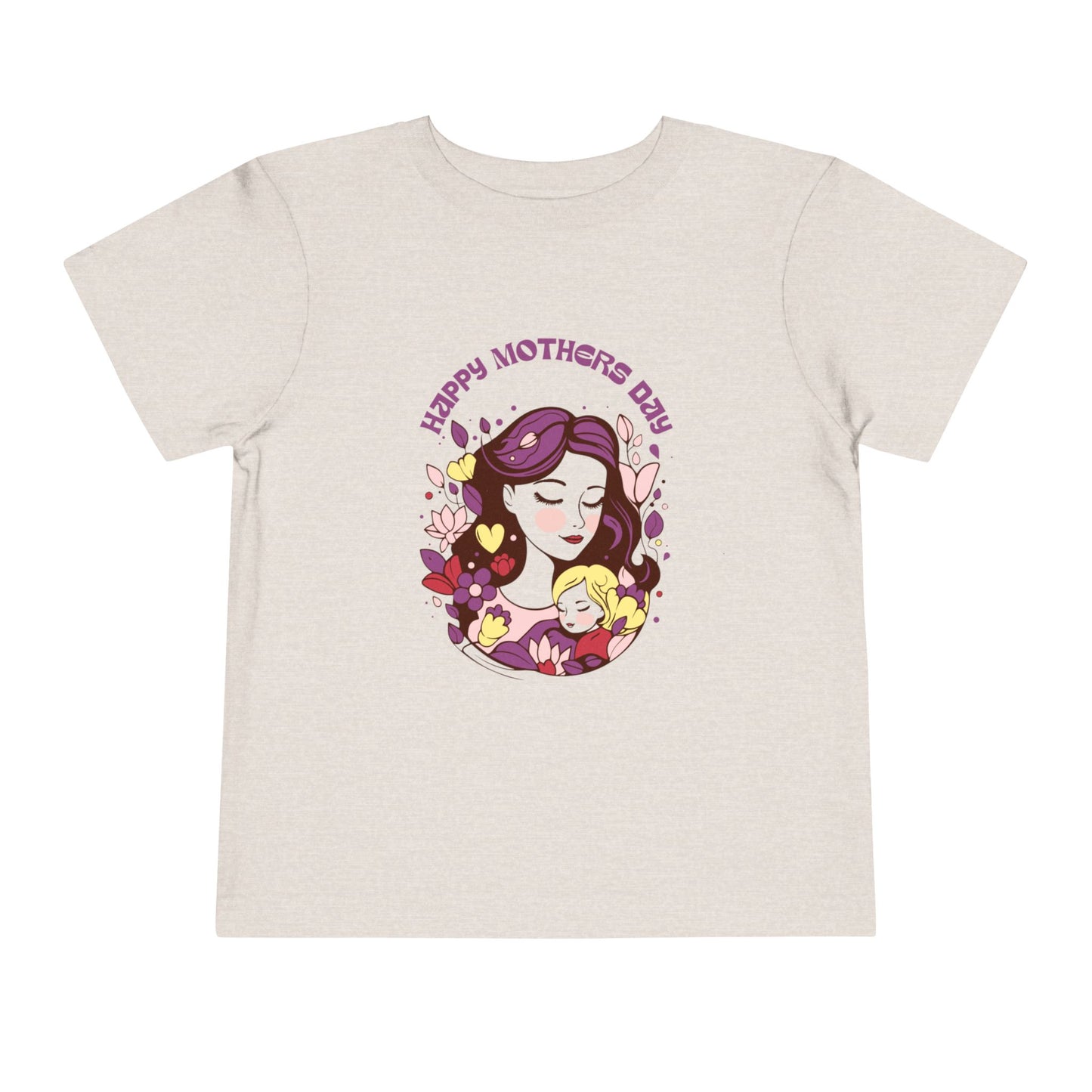 Cute Toddler Tee - "Happy Mother's Day" Floral Design.