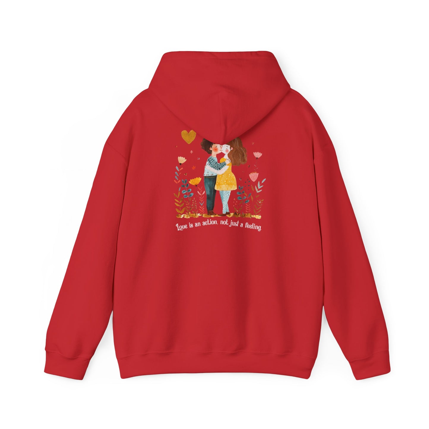 Romantic Couple Hoodie - Love is an Action Design