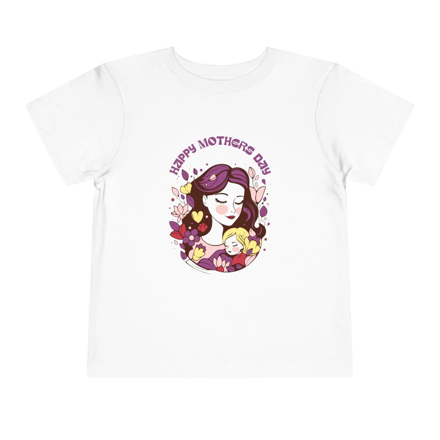 Cute Toddler Tee - "Happy Mother's Day" Floral Design.