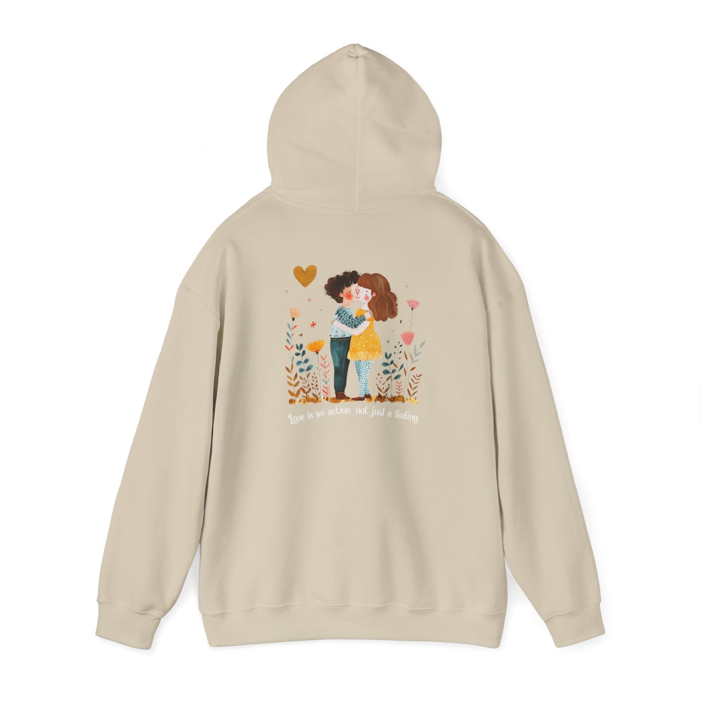 Romantic Couple Hoodie - Love is an Action Design