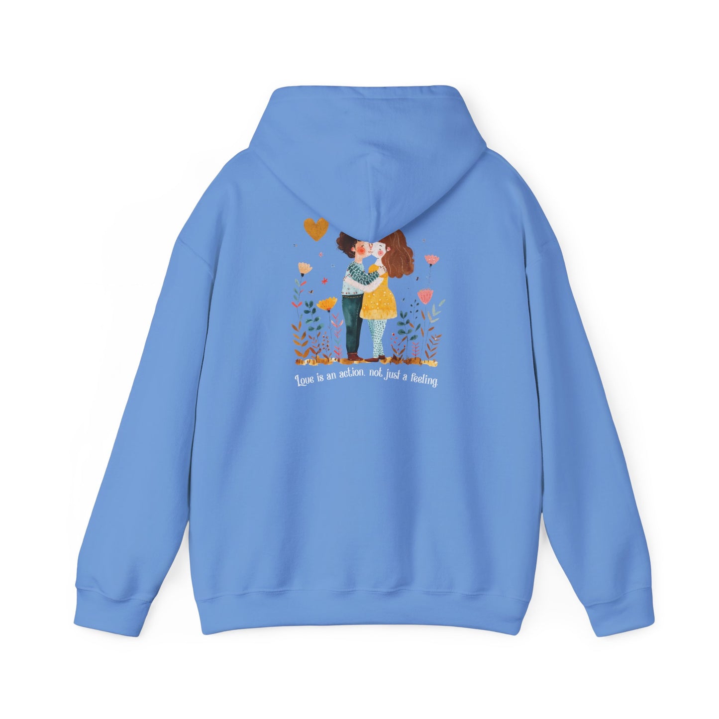 Romantic Couple Hoodie - Love is an Action Design