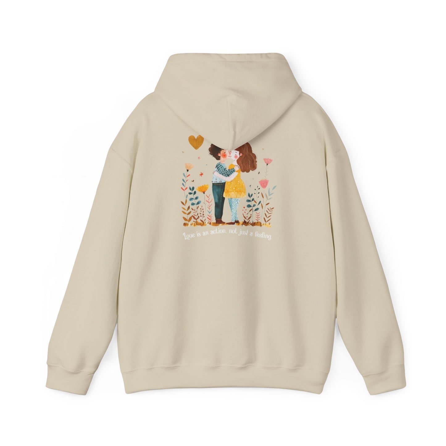 Romantic Couple Hoodie - Love is an Action Design