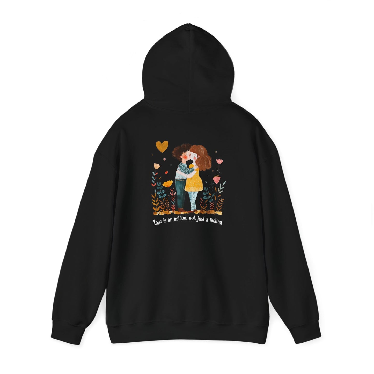 Romantic Couple Hoodie - Love is an Action Design