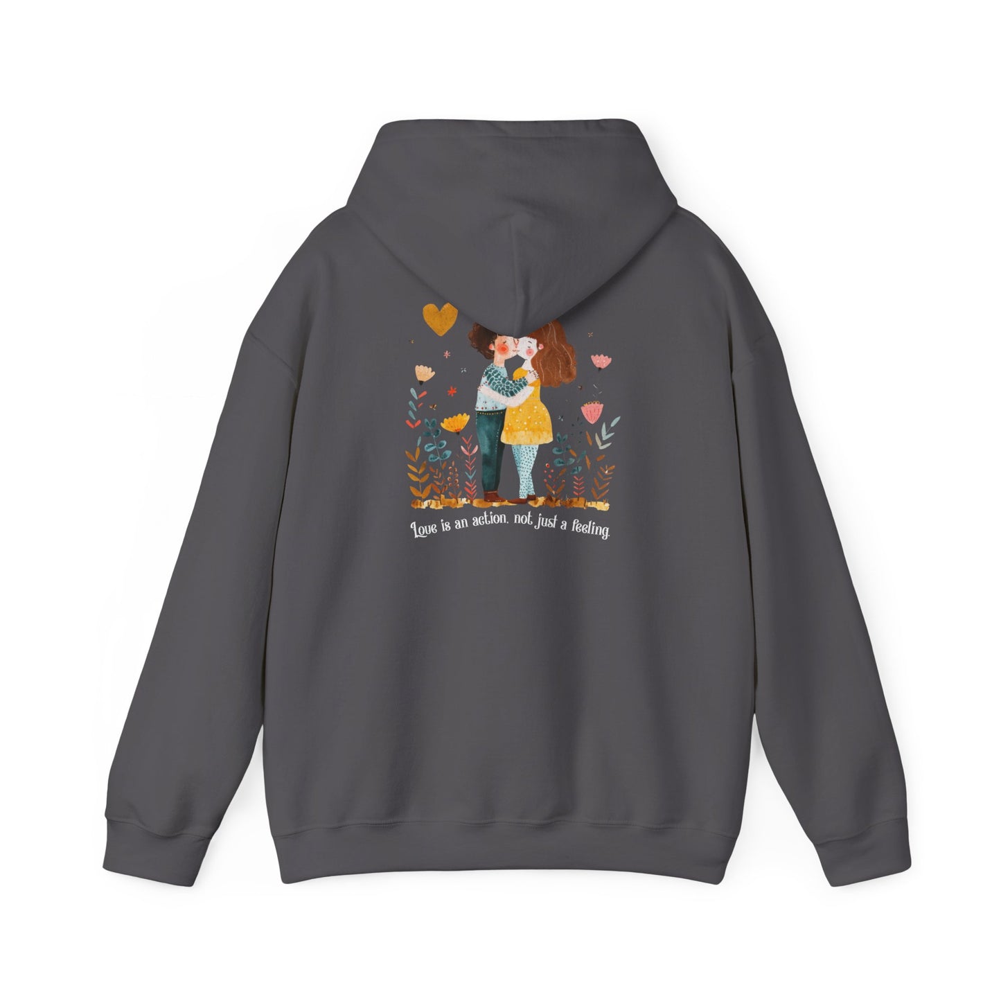 Romantic Couple Hoodie - Love is an Action Design
