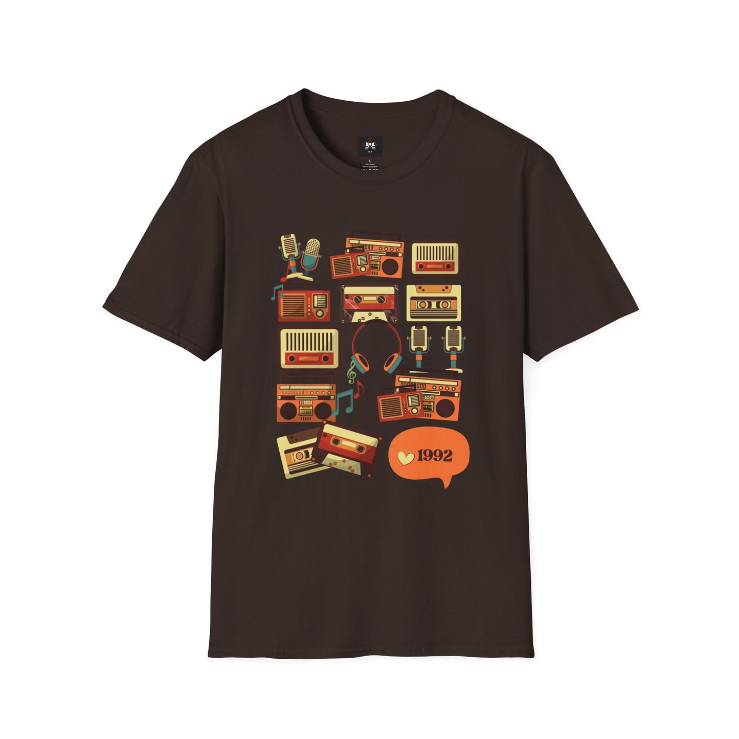 Retro Music Vibes Unisex Softstyle T-Shirt - 1992 Design
