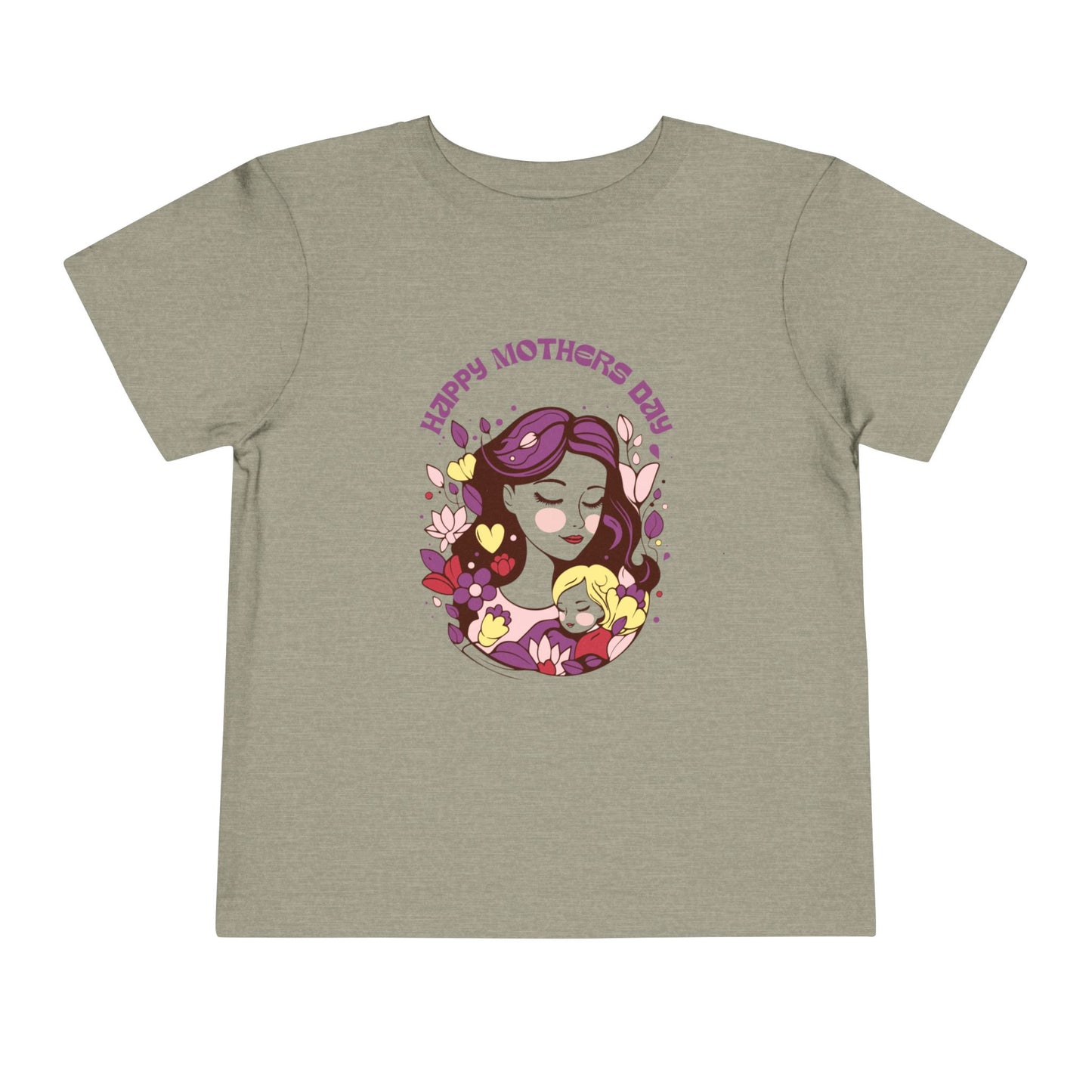 Cute Toddler Tee - "Happy Mother's Day" Floral Design.