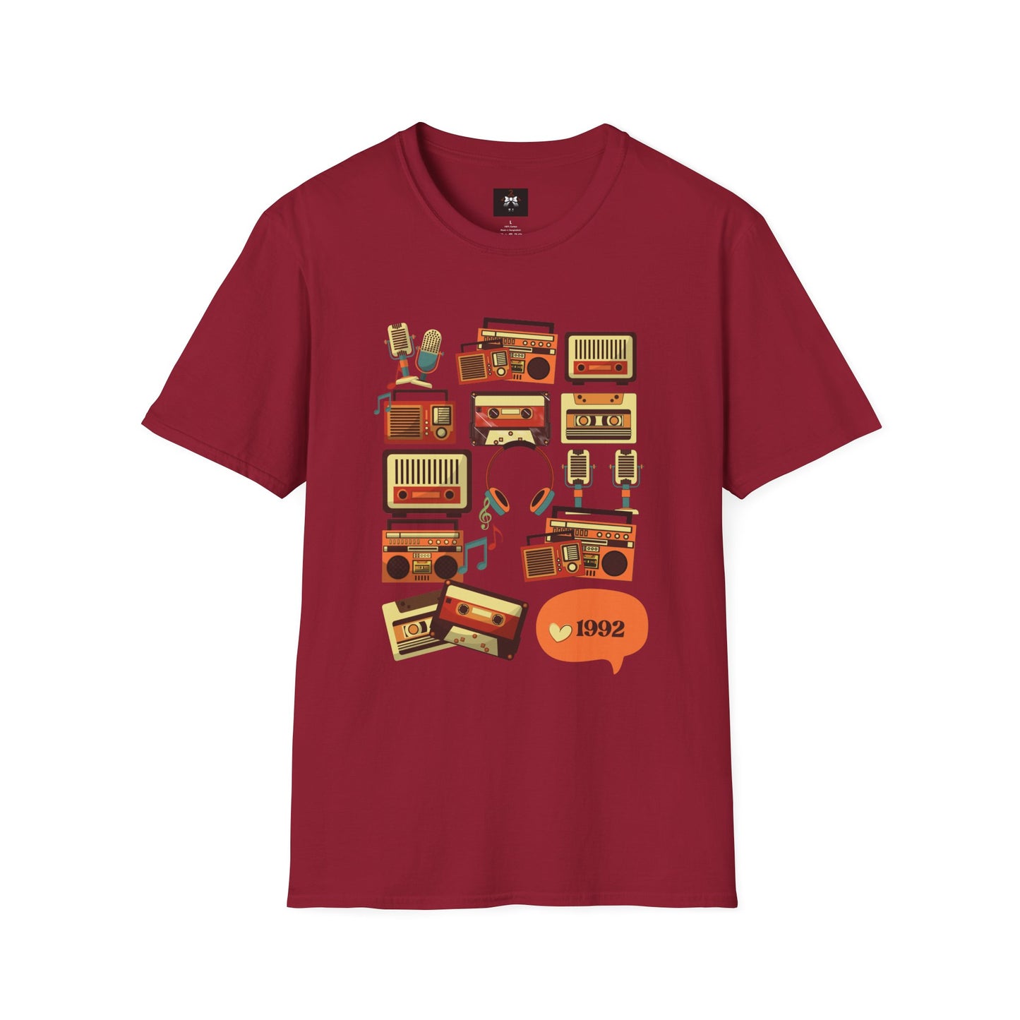Retro Music Vibes Unisex Softstyle T-Shirt - 1992 Design