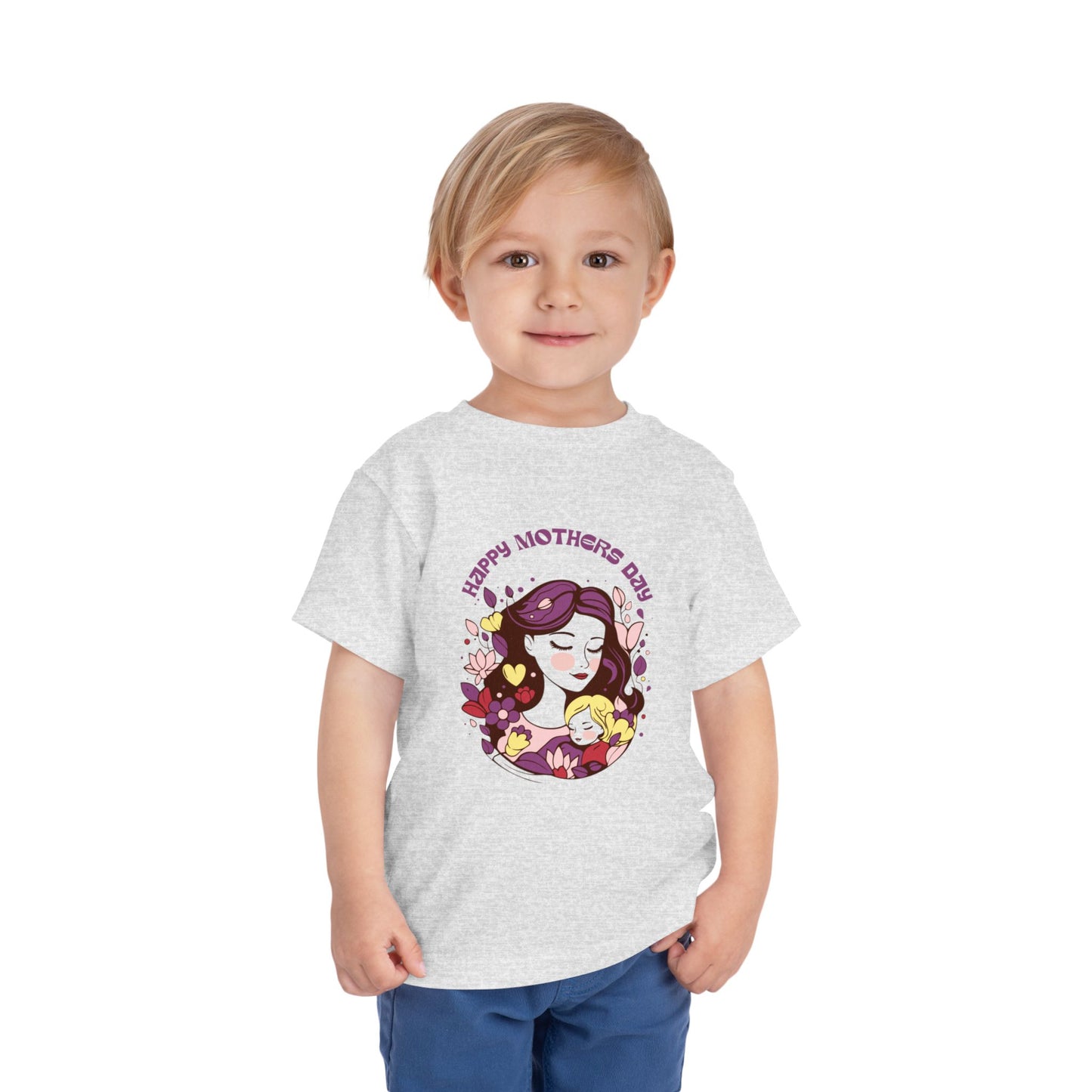 Cute Toddler Tee - "Happy Mother's Day" Floral Design.