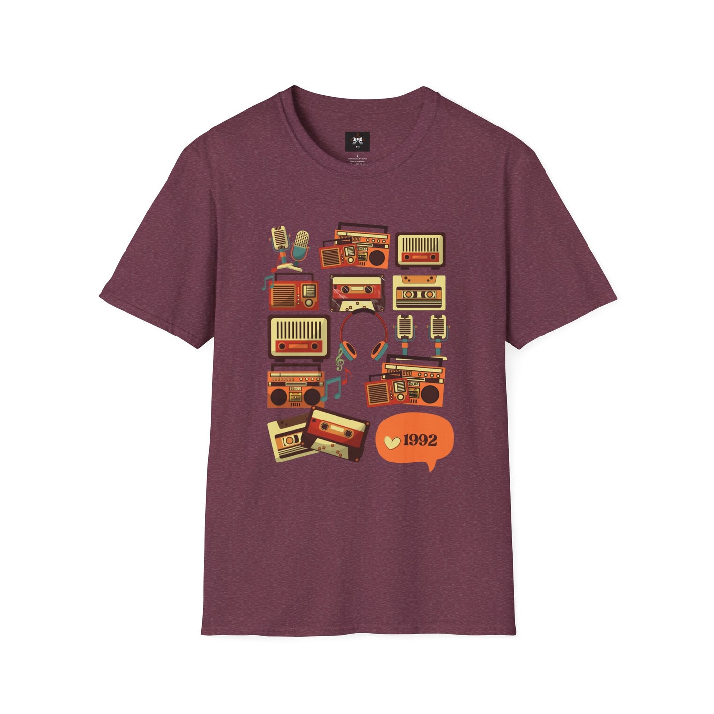 Retro Music Vibes Unisex Softstyle T-Shirt - 1992 Design