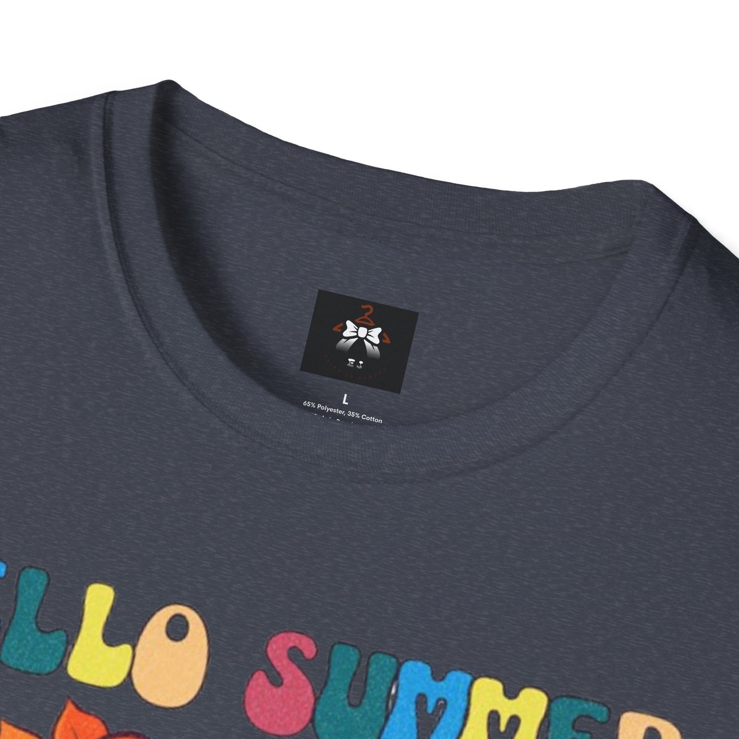 Hello Summer Break Tropical T-Shirt | Unisex Softstyle Tee for Summer Vibes