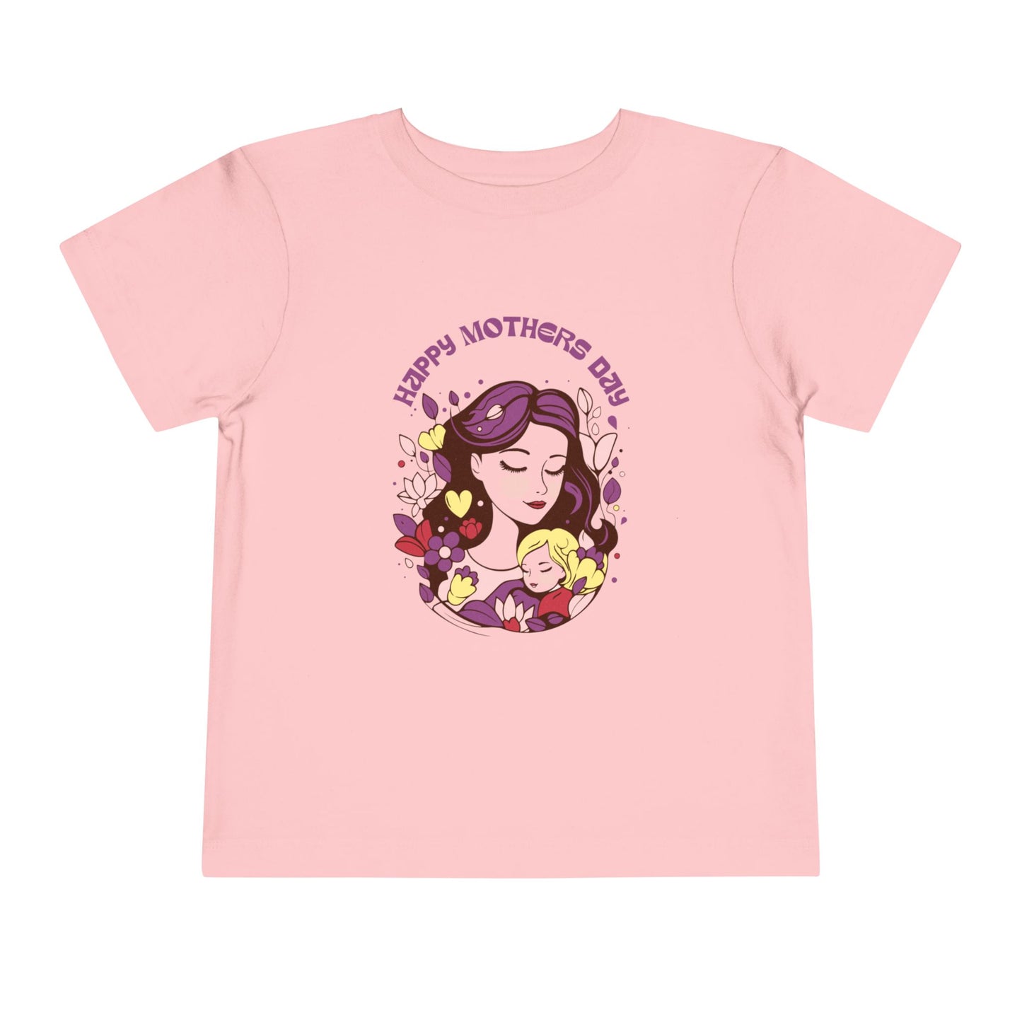 Cute Toddler Tee - "Happy Mother's Day" Floral Design.