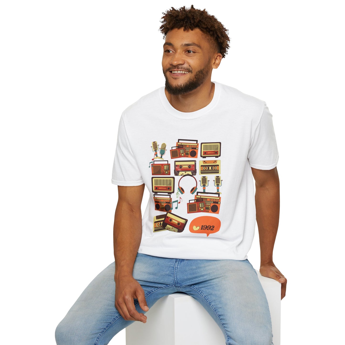 Retro Music Vibes Unisex Softstyle T-Shirt - 1992 Design