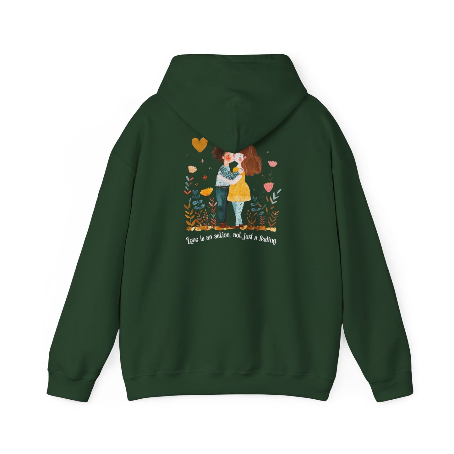 Romantic Couple Hoodie - Love is an Action Design