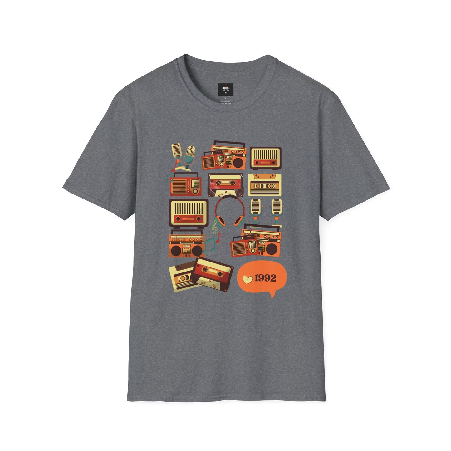 Retro Music Vibes Unisex Softstyle T-Shirt - 1992 Design