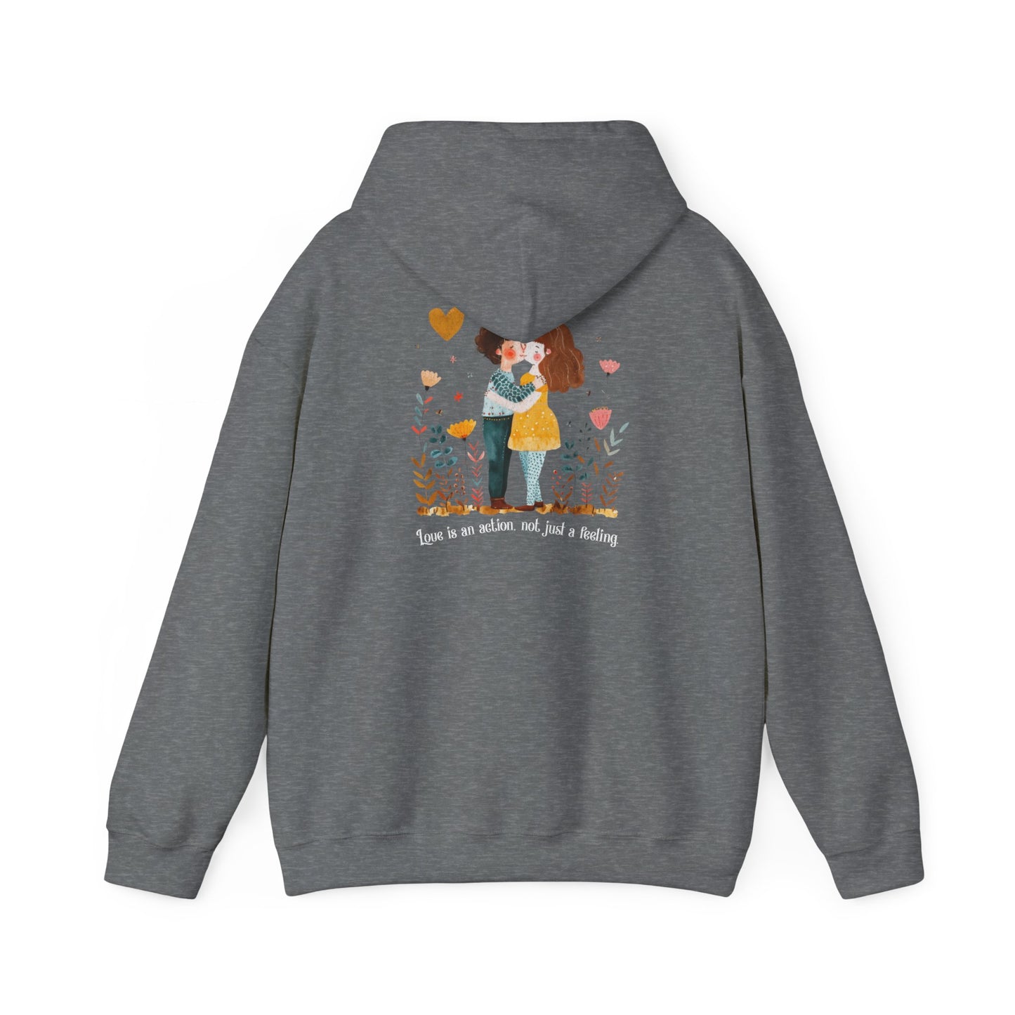 Romantic Couple Hoodie - Love is an Action Design