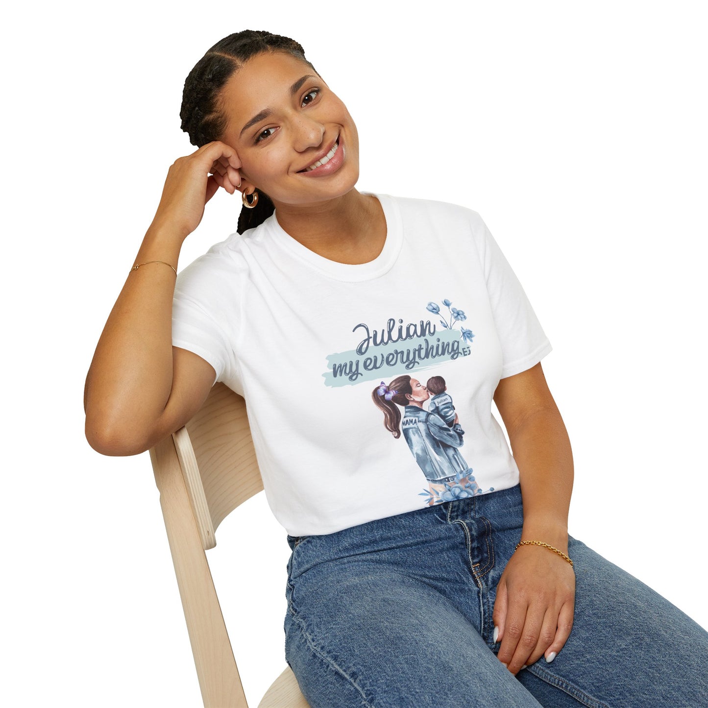 Softstyle T-Shirt - your child name custom “My Everything" - Perfect for Moms
