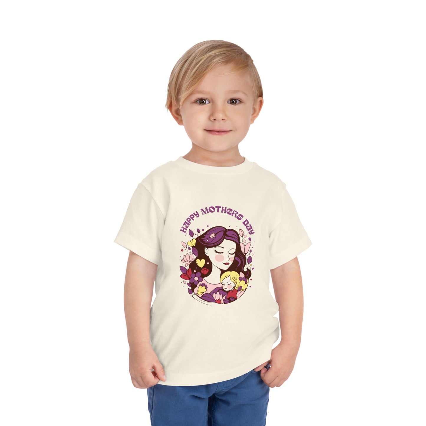 Cute Toddler Tee - "Happy Mother's Day" Floral Design.