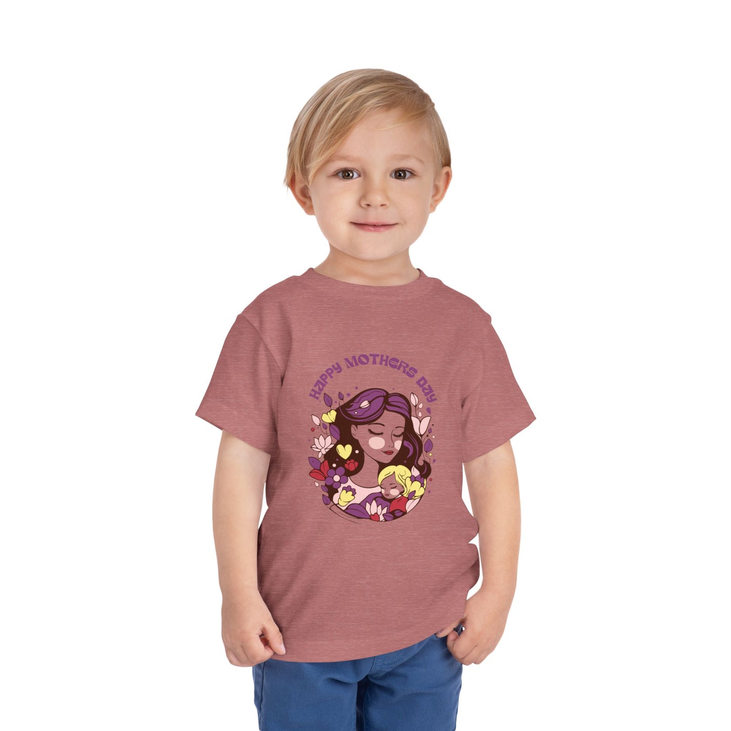 Cute Toddler Tee - "Happy Mother's Day" Floral Design.